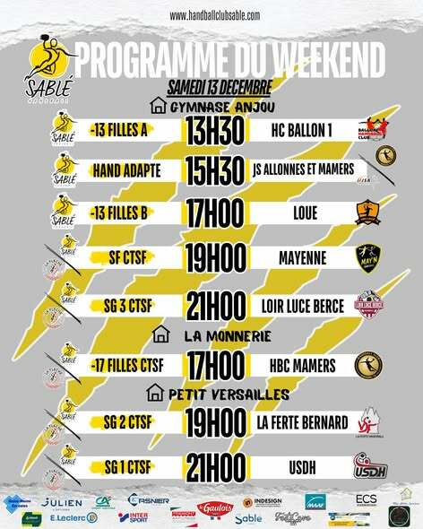 les matchs du Week-end venez nous soutenir vous serez tous les bienvenus