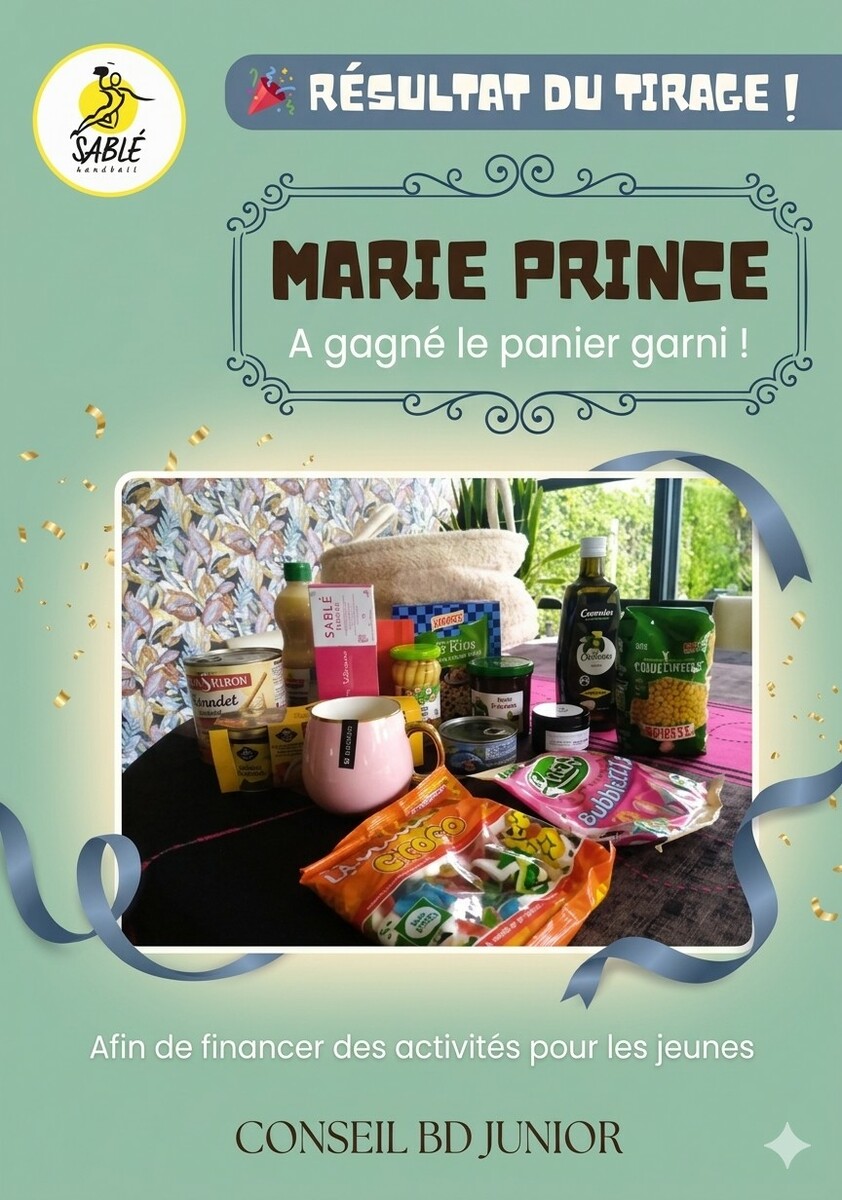 Résultat de la tombola du Panier garni