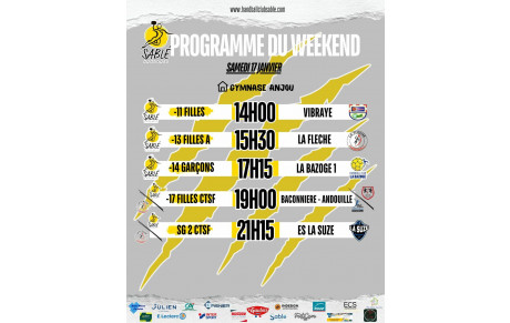 les matchs du Week-end venez nous soutenir vous serez tous les bienvenus